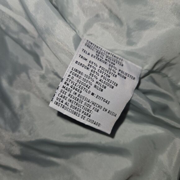 Mulberry Street XL Women’s Blue Hooded Anorak Jacket Drawstring Waist Stripes - Picture 10 of 11